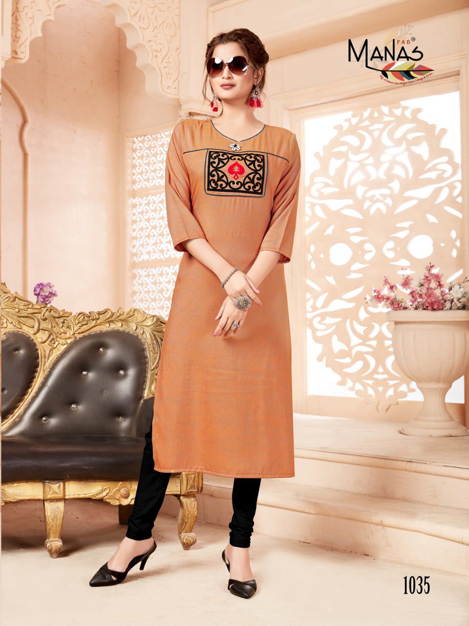 Priyal Vol-5 Manas Cotton Slub Aplic Work Kurti Priyal Vol-5 Manas Cotton Slub Aplic Work Kurti